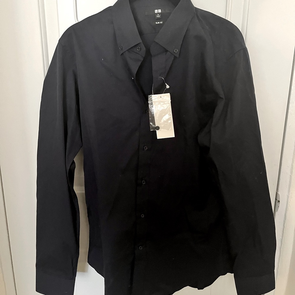 Navy Button Down